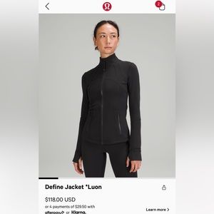 Lululemon define jacket black